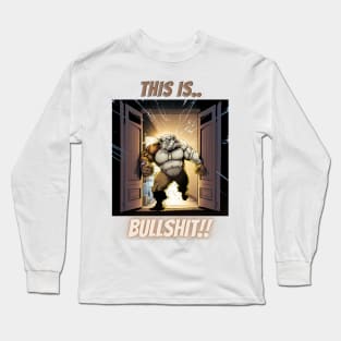 This Is Bullshit, Buff Superhero Bulldog Long Sleeve T-Shirt